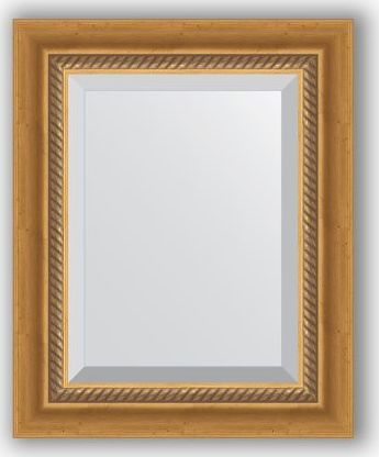 Zrcadlo - patinované zlato s krouceným detailem