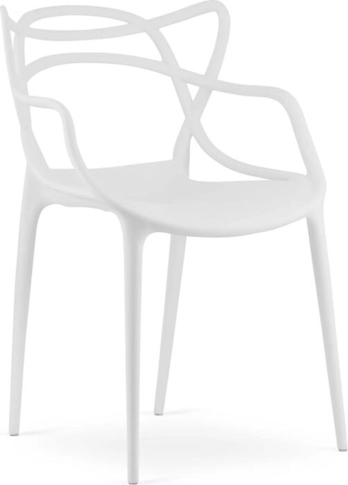 Bílá plastová židle