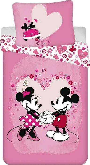 Jerry Fabrics Dětské povlečení Mickey and Minnie "Love" micro
