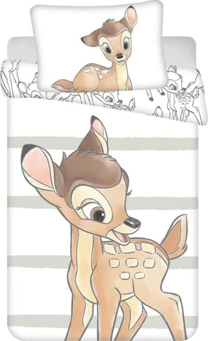 Jerry Fabrics Dětské bavlněné povlečení do postýlky Bambi stripe