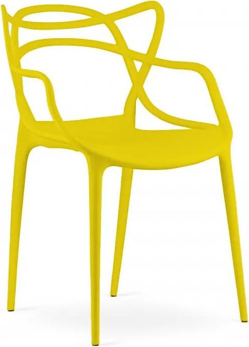 Žlutá plastová židle